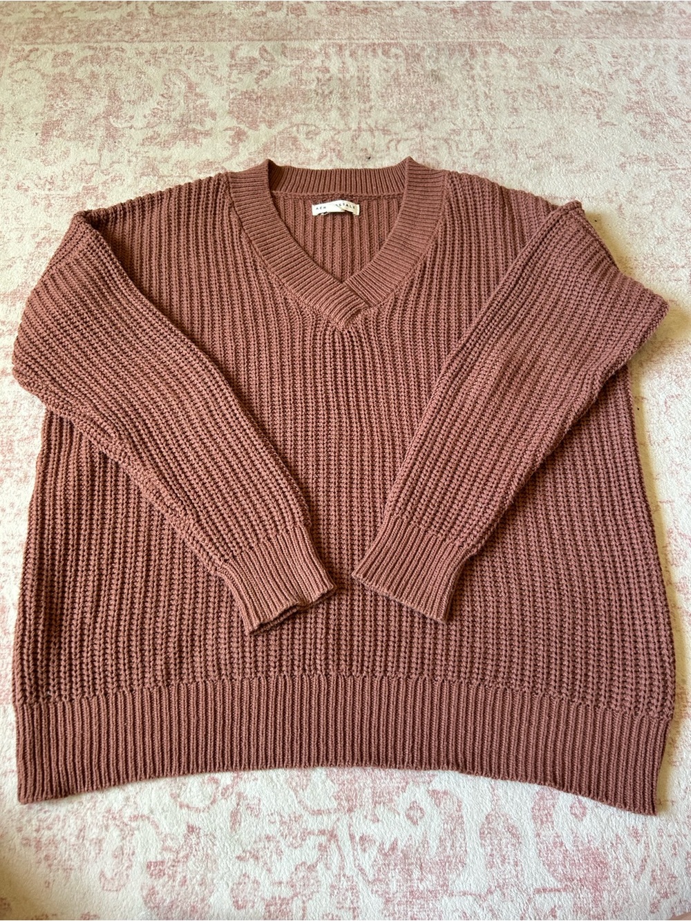 Brown V-Neck Sweater